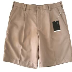 NEW Nike Dri Fit Tan Khaki Golf Pleated Shorts Mens - Size 34
